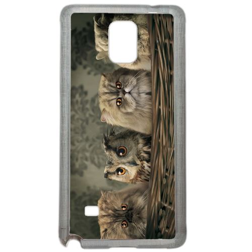 Coque Où Est La Chouette Compatible Samsung Galaxy Note 4 Transparent