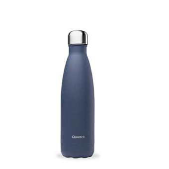 Bouteille isotherme 500ml décor granite bleu - Qwetch - Bleu - Inox
