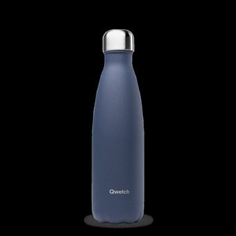 Bouteille isotherme 500ml décor granite bleu - Qwetch - Bleu - Inox