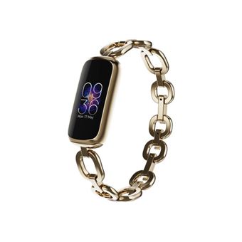 Bracelet connecté Fitbit Luxe Bracelet Blanc lunaire et acier inoxydable or  pâle - Bracelet connecté - Achat & prix