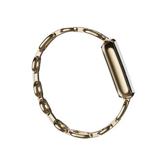 Ginamart Bracelet en cuir compatible avec Fitbit Luxe, pour homme et femme  - Bracelet de rechange en cuir véritable pour traqueur d'activité de luxe