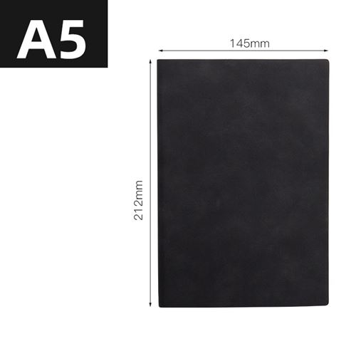 Cahier de note bureau 200 pages carnet A5 ligné (21*14.5cm) - noir