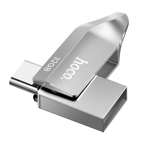 Clé USB 3.0 / USB-C 32 Go avec Débit Rapide jusqu'à 150 Mo/s Hoko Argent