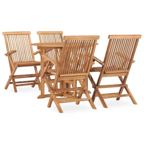 Non Communiqué Marron Vidaxl Mobilier À Dîner D'extérieur Pliable 5 Pcs Table Et Chaises De Terrasse Ensemble De Salle À Manger De Patio Jardin 3059980