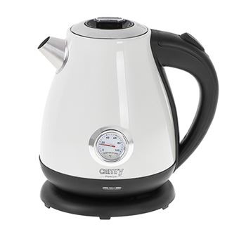 Huslog Bouilloire Électrique Rétro 1,7L 2200W - Acier Inoxydable Avec Thermomètre Et Arrêt Automatique