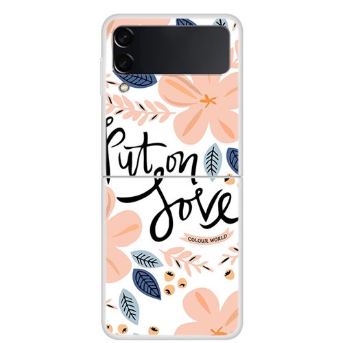 Coque Pour Samsung Galaxy Z Flip 3 Frusde Dessin Animé Peinture Multicolore-Fleur