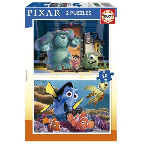 Non Communiqué Puzzle Disney Pixar 2 X 20 Pcs