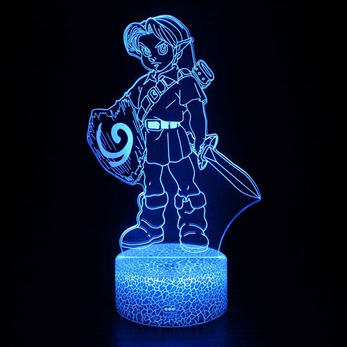 Lampe 3D Tactile Veilleuses Enfant MY1830 The Legend of Zelda 16 Couleurs avec Telecommande