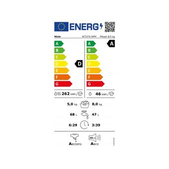 Lave-linge sechant WT1 avec QuickPower et Single Wash&Dry - lavage et sechage efficace et rapide