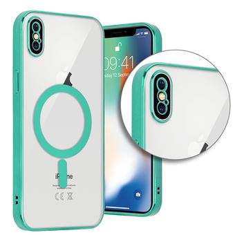 ShieldCase Coque - compatible pour iPhone X/Xs revêtement métallique  Magsafe transparent (vert) - Coque et étui téléphone mobile - Achat & prix