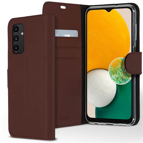 Accezz Étui de téléphone portefeuille Wallet pour Samsung Galaxy A13 (4G) Brun