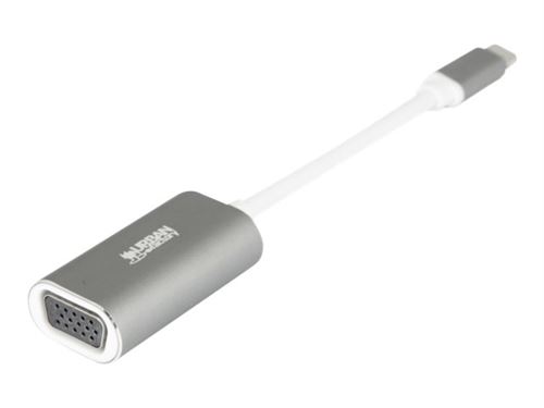 Urban Factory - Adaptateur vidéo - USB-C mâle pour HD-15 (VGA) femelle - 10.5 cm - gris sidéral
