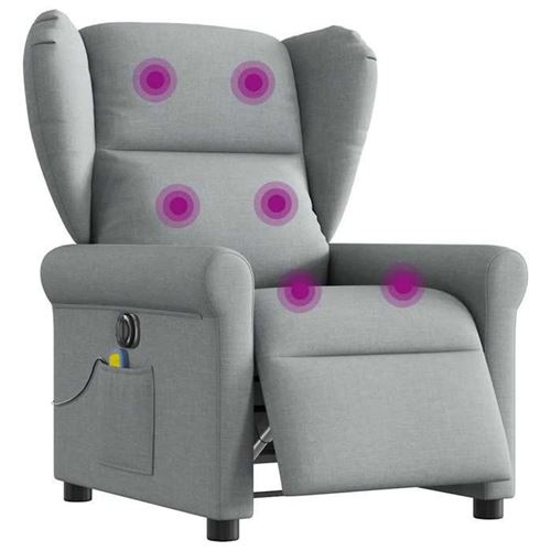 Vidaxl Gris/Clair Fauteuil De Massage Électrique - Image 3