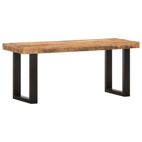Panca 110 Cm In Legno Massello Di Mango E Acciaio - Vidaxl