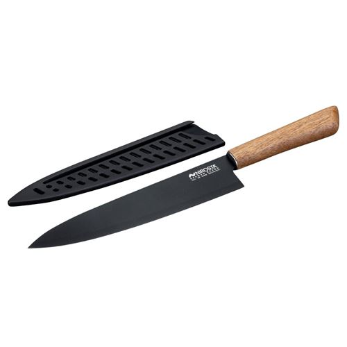 Non Communiqué Bois,Noir Couteau De Chef 33 Cm Nirosta Flow