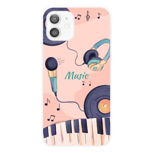 Coque en silicone imprimée compatible Apple iPhone 12 Accords en couleur