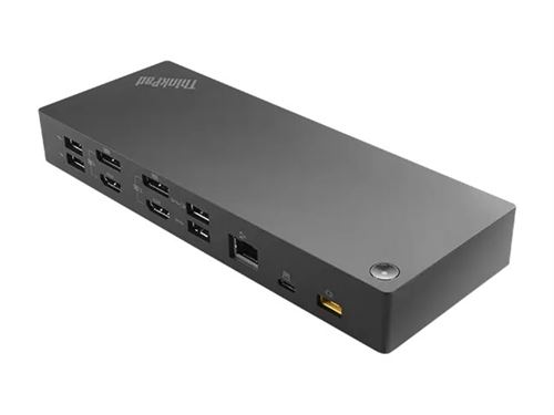 Lenovo ThinkPad Hybrid USB-C with USB-A Dock - Station d'accueil - USB-C - 2 x HDMI, 2 x DP - 1GbE - 135 Watt - Campus