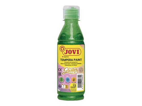 JOVI - Peinture - peinture à tempera à base d'eau - liguide - vert pailleté - 250 ml