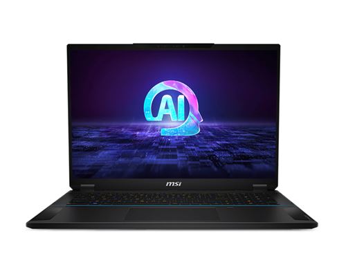 MSI Stealth 18 AI Studio A1VIG-003FR - Intel Core Ultra 9 - 185H / jusqu'à 5.1 GHz - Win 11 Pro - GeForce RTX 4090 - 64 Go RAM - 2 To SSD NVMe - 18" 3840 x 2400 (UHD+) @ 120 Hz - 2.5 Gigabit Ethernet - Wi-Fi 7, Bluetooth - noir minuit