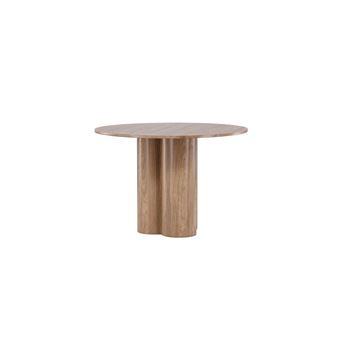 Table a manger fixe sans tiroir 4 personnes rond en Bois L 110 cm - 1