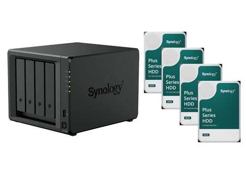 Serveur NAS Synology DS925+ (32Go RAM) avec 4x 16To HAT PLUS