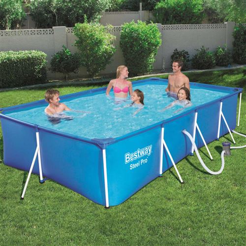 Bestway - Piscine hors sol rectangulaire 399 x 211 x 81 cm