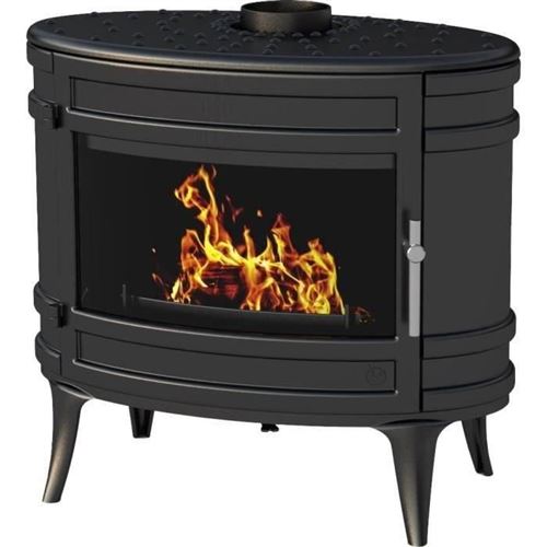 Poele a bois en fonte INVICTA Mandor - Puissance optimale: 12 kW - Max: 18kW - Bûches 33 cm max - Fabriqué en France - Ecodesgn - Image 4