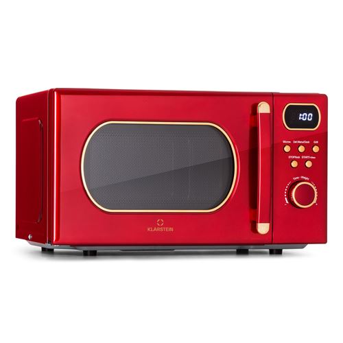 Micro-Ondes Avec Grill - Klarstein Julieta 20L - 700 / 800 W - 8 Programmes - Rouge