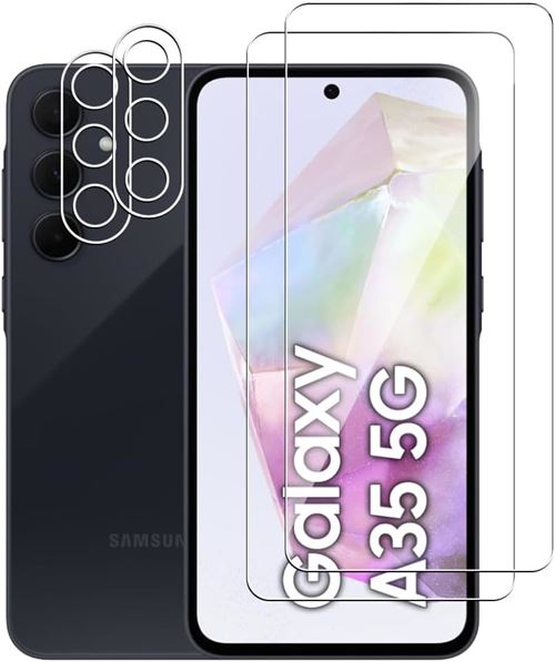 Verres Trempes et Protections Camera Arriere Transparent X2 Pour Samsung Galaxy A35 Little Boutik©