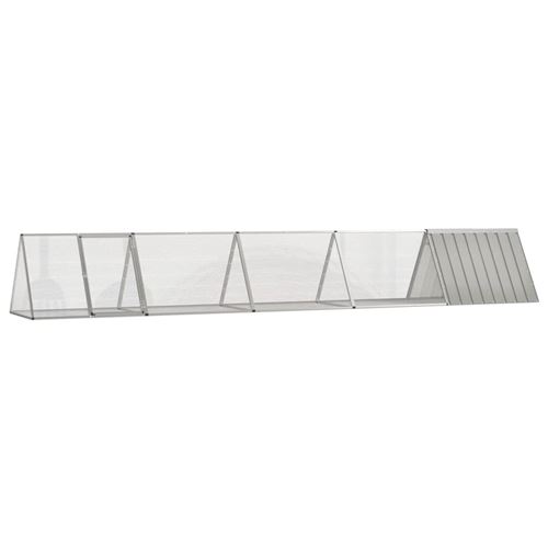 Meilleurs prix pour vidaXL Cage pour lapin Gris 504,5x80,5x71 cm Acier galvanisé