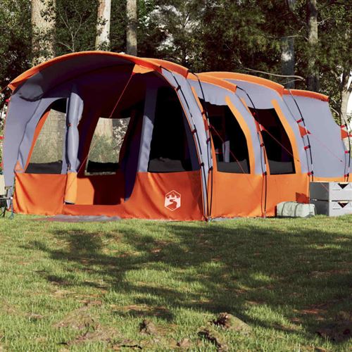 vidaXL Tente familiale tunnel 8 personnes gris imperméable94751