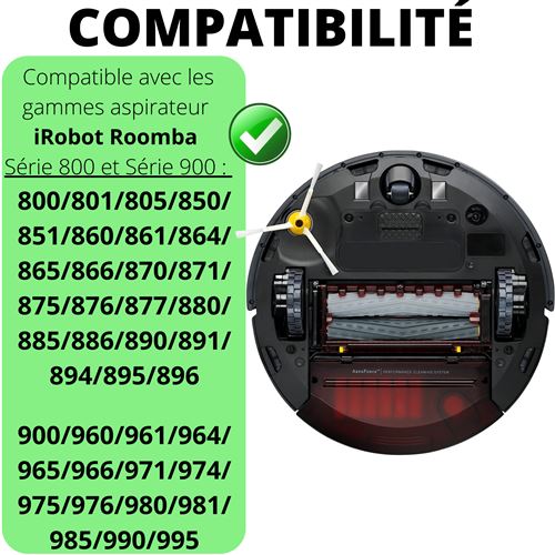 Brosse latérale Roomba - 800 900 série (Compatible iRobot). Pièces