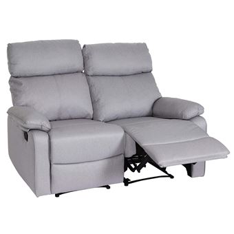 Fauteuil cinéma 2 places MENDLER HWC-L93 Tissu Textile gris clair - 1