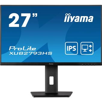 iiyama ProLite XUB2793HS-B7 - Écran LED - 27" - 1920 x 1080 Full HD (1080p) @ 100 Hz - IPS - 300 cd/m² - 1300:1 - 1 ms - HDMI, DisplayPort - haut-parleurs - noir mat
