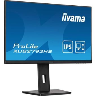 iiyama ProLite XUB2793HS-B7 - Écran LED - 27" - 1920 x 1080 Full HD (1080p) @ 100 Hz - IPS - 300 cd/m² - 1300:1 - 1 ms - HDMI, DisplayPort - haut-parleurs - noir mat