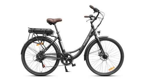 Vélo a assistance électrique SCOOTY CITY 26 PLUS noir adulte avec batterie amovible