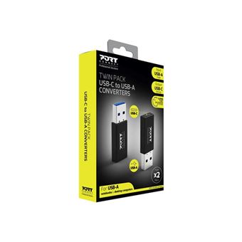 PORT Designs - Adaptateur USB - USB type A (M) pour 24 pin USB-C (F) - USB 3.1 Gen 1 (pack de 2)