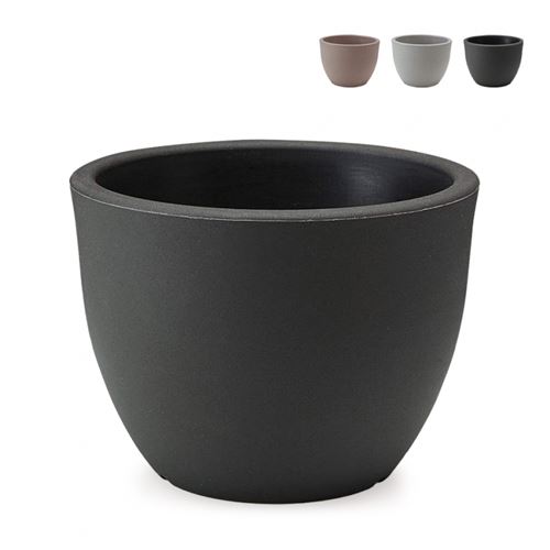 Vase Design Rond Pour Plantes Ø 60cm Jardin Balcon Terrasse Orione, Couleur: Anthracite