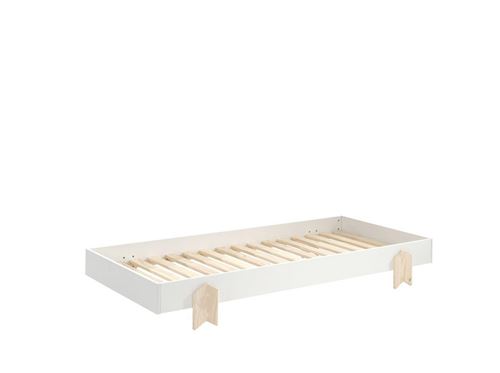 Lit Modulo Arrow Blanc Empilable 90x200 L 203,6 x Lg 93,8 x H 27,5 cm