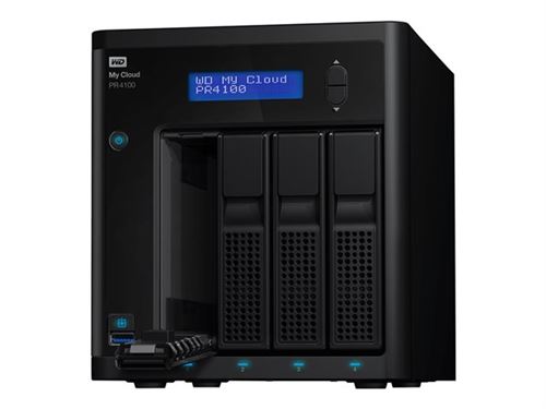WD My Cloud PR4100 WDBNFA0640KBK - Pro Series - serveur NAS - 4 Baies - 64 To - HDD 16 To x 4 - RAID RAID 0, 1, 5, 10, JBOD - RAM 4 Go - Gigabit Ethernet