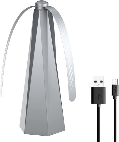BNGXR Ventilateur Anti-Mouche, 2 Pièces Electrique Chasse Mouche de Table,  Chargement USB Ultra Silencieux Portable, Répellante Moustique Fan pour