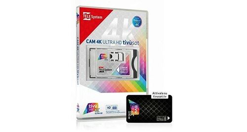 TiVusat Telesystem SmarCam 4K ULTRA HD CI+ inkl. Schwarz Smartkarte