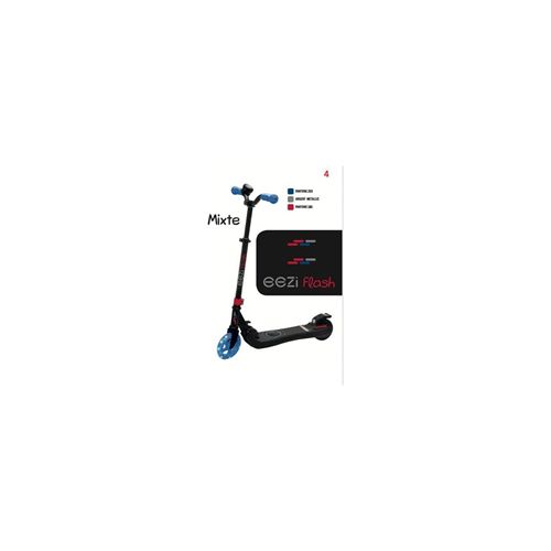 Trottinette électrique pliable EEZIFlash pour enfant 3-8 ans - 120W, 10 Km/h, capacité de charge 50 Kg - Coloris bleu
