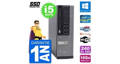 Pc dell optiplex 9020 sff intel core i5-4570 ram 16go ssd 240go windows 10 wifi