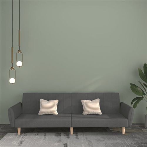 Non Communiqué Gris Vidaxl Canapé-Lit À 2 Places Clair Tissu