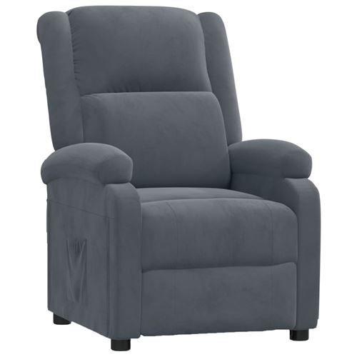Non Communiqué Gris Vidaxl Fauteuil Inclinable Foncé Velours