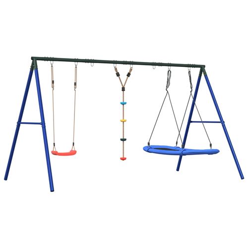 Jeu extérieur vidaXL avec balançoire, balançoire à disque et nid, balançoire pour enfants