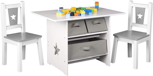 WOLTU Table Enfant avec Chaise, Ensemble de Table et Chaise pour Enfants, Table  Enfant 2 en