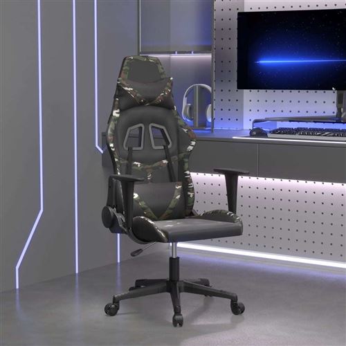vidaXL - Chaise Gaming - Métal - Noir - 116 cm - Image 2
