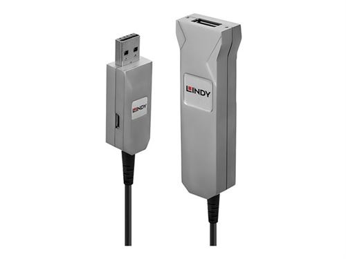Lindy - Rallonge de câble USB - USB type A (M) droit pour USB type A (F) droit - USB 3.1 Gen1 - 50 m